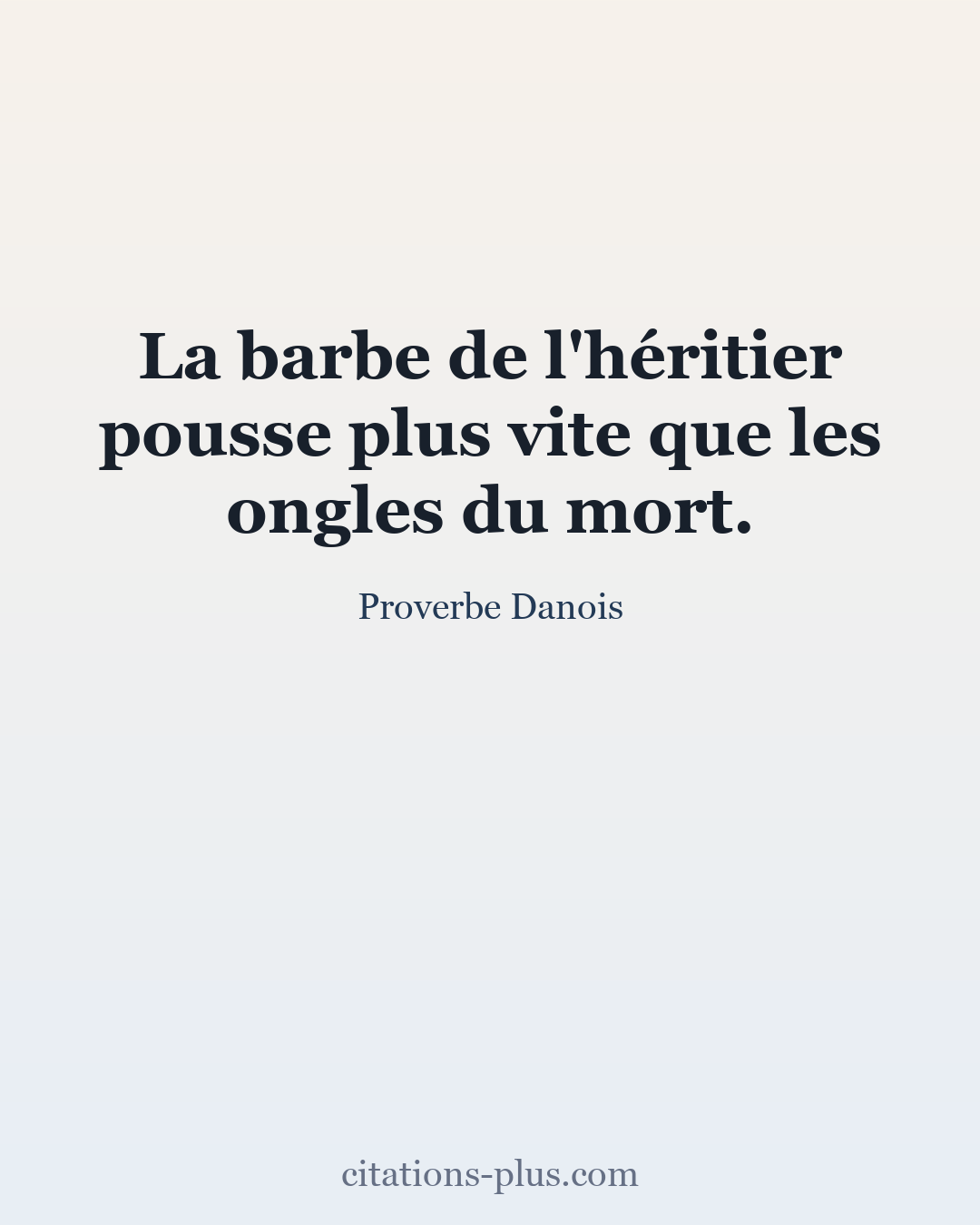 Carte Premium clair — Proverbe Danois
