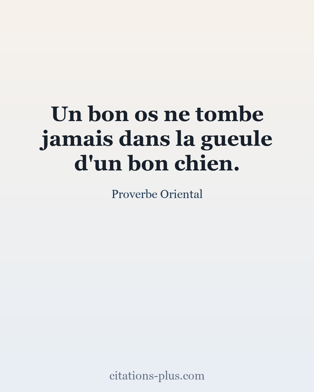 Carte Premium clair — Proverbes orientaux