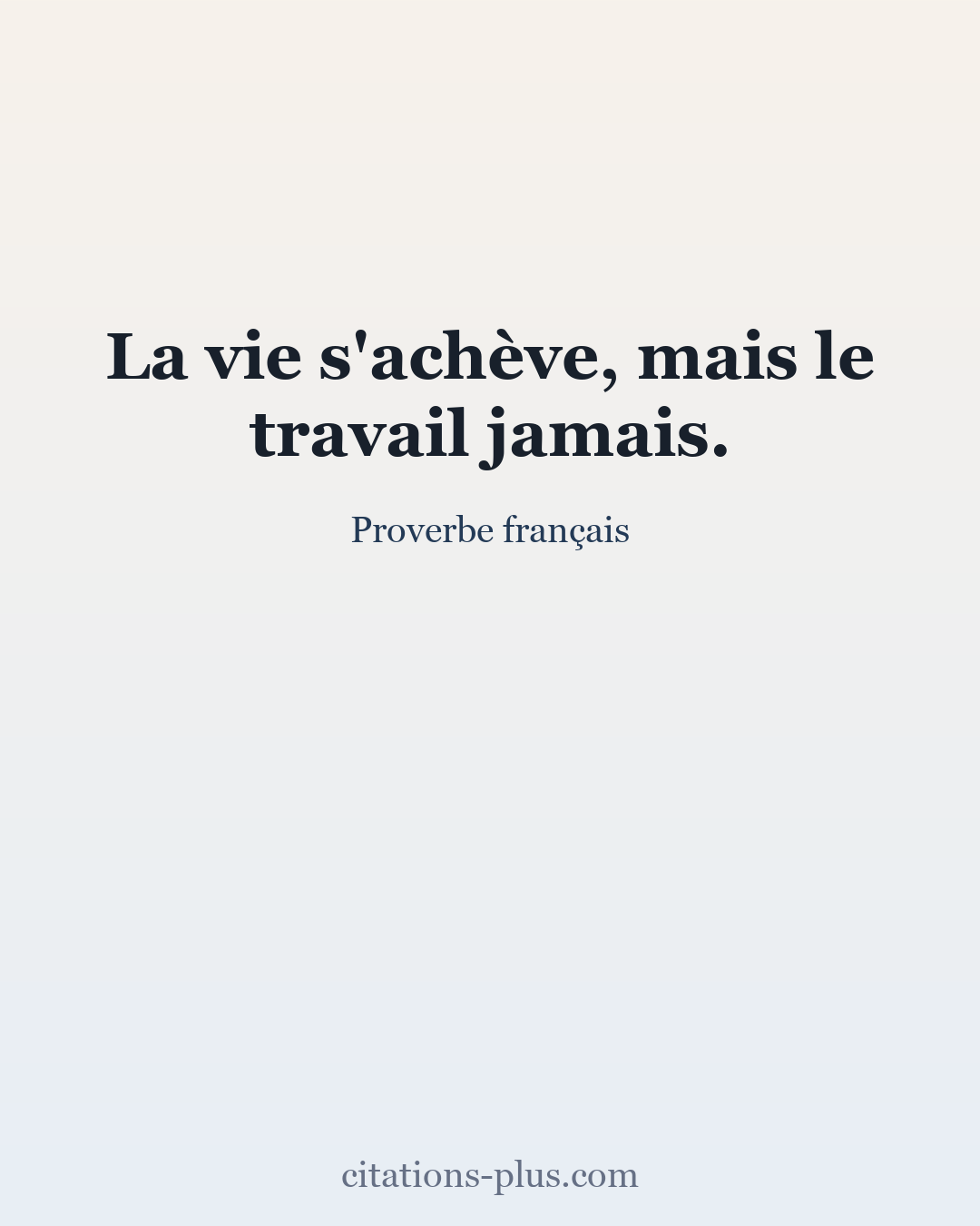 Carte Premium clair — Proverbe français