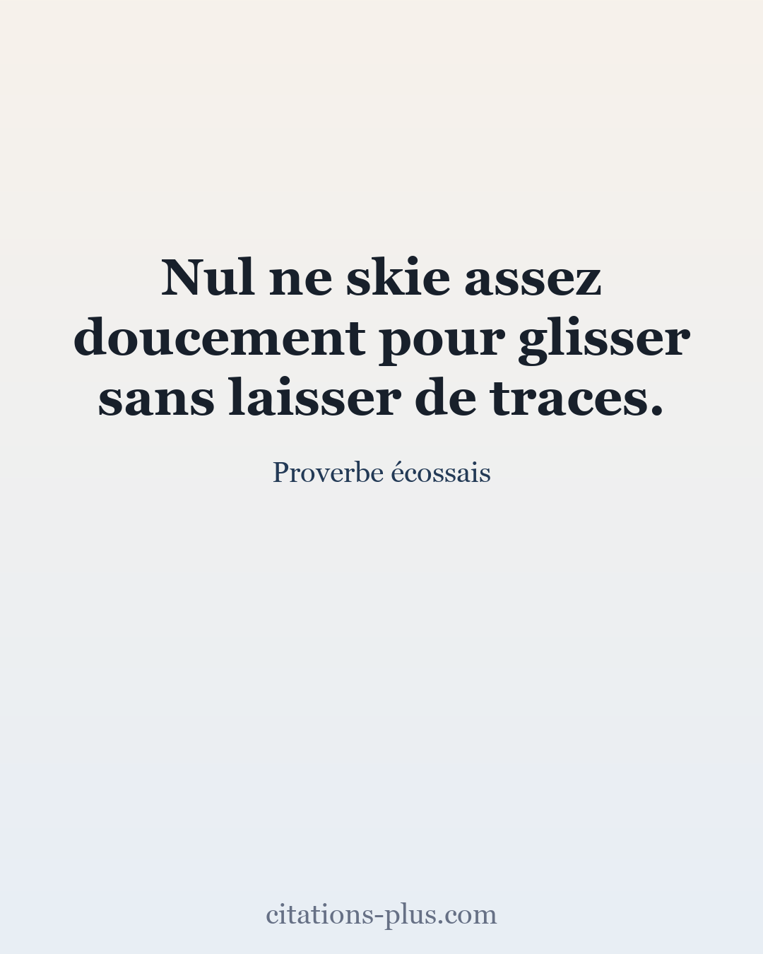 Carte Premium clair — Proverbe écossais