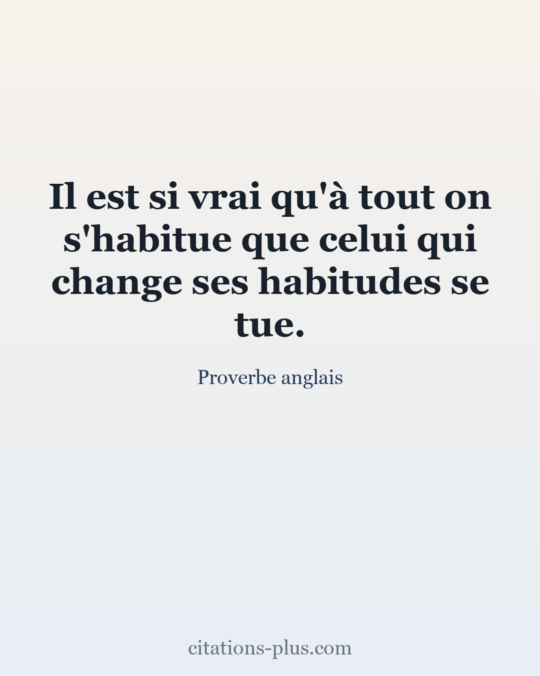 Carte Premium clair — Proverbe anglais