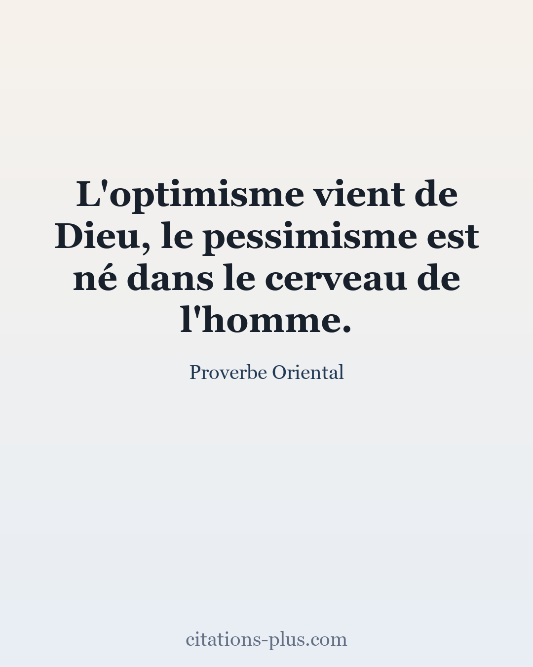 Carte Premium clair — Proverbes orientaux