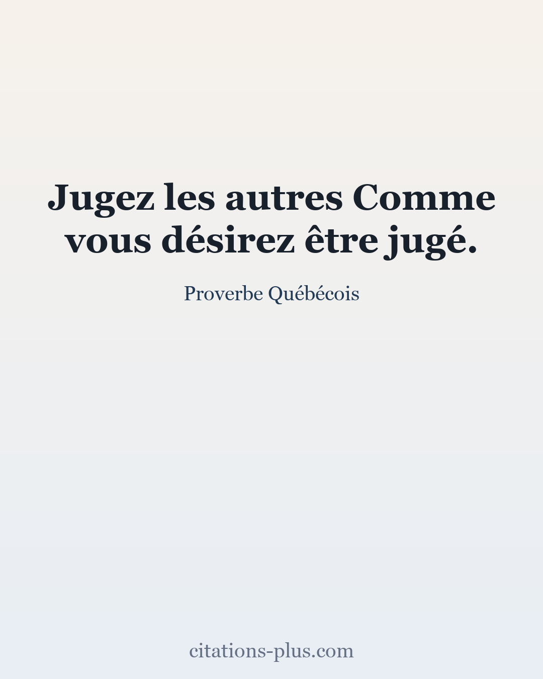 Carte Premium clair — Proverbe Québécois