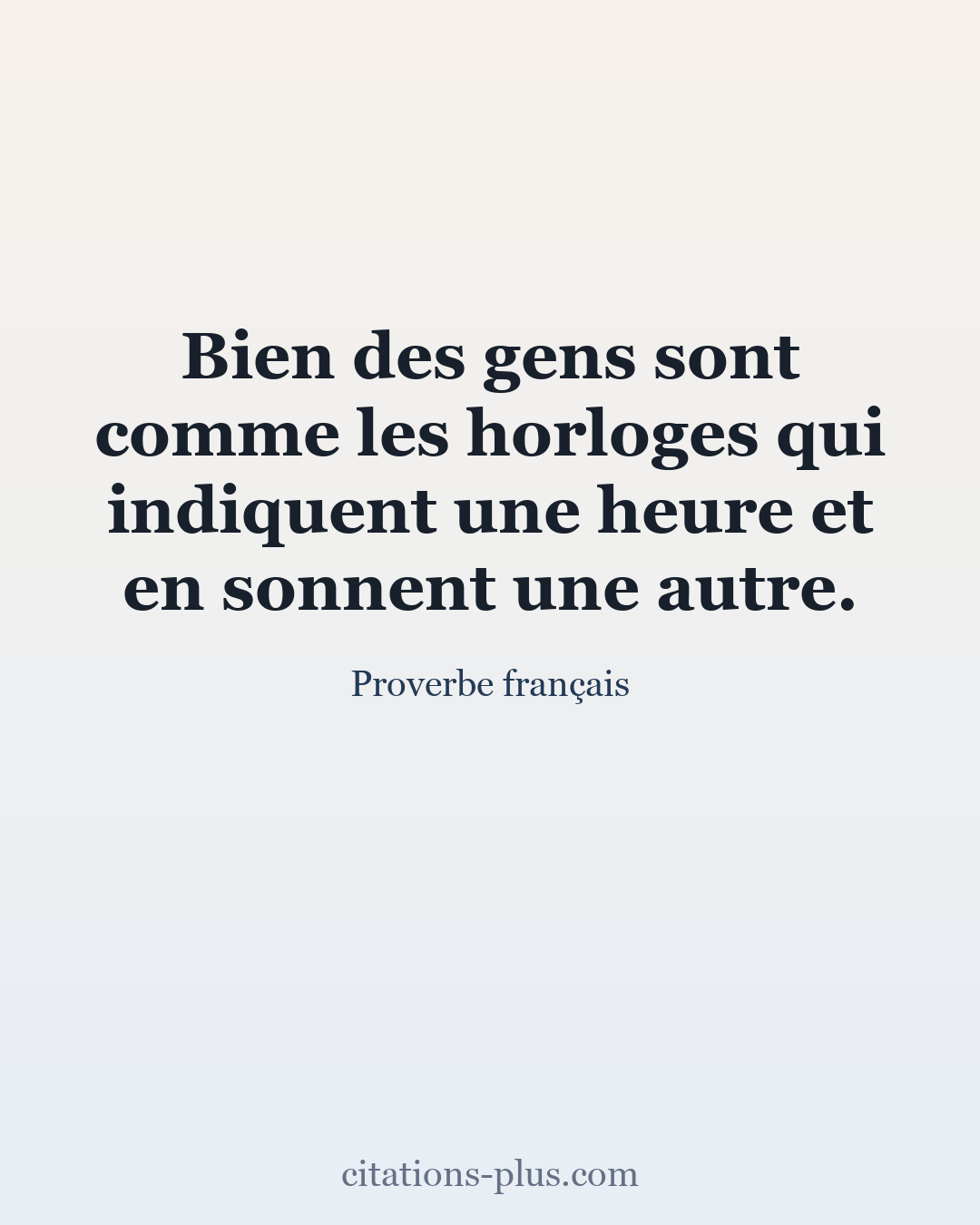 Carte Premium clair — Proverbe français