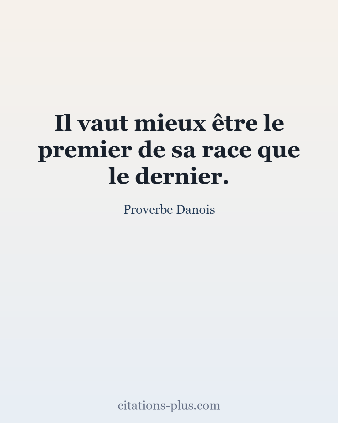 Carte Premium clair — Proverbe Danois