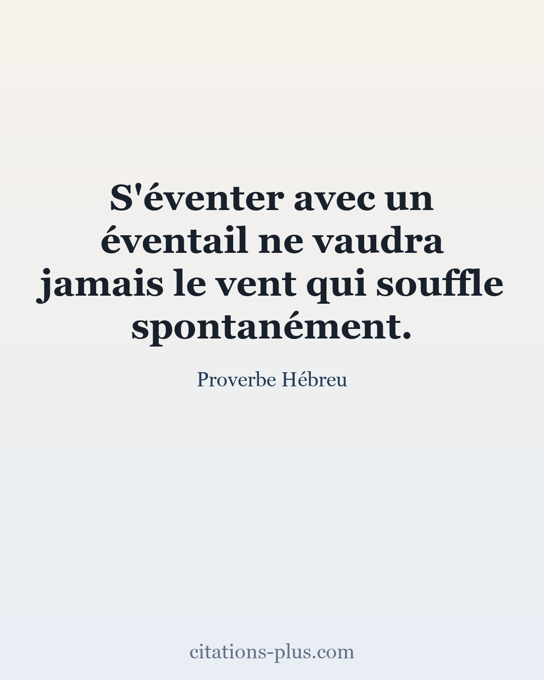Carte Premium clair — Proverbe Hébreu