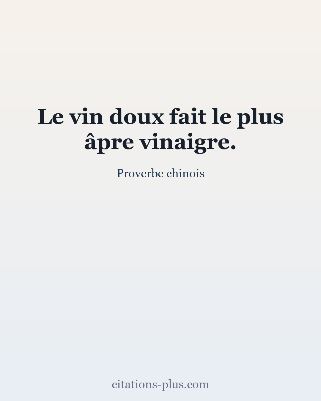 Carte Premium clair — Proverbe chinois
