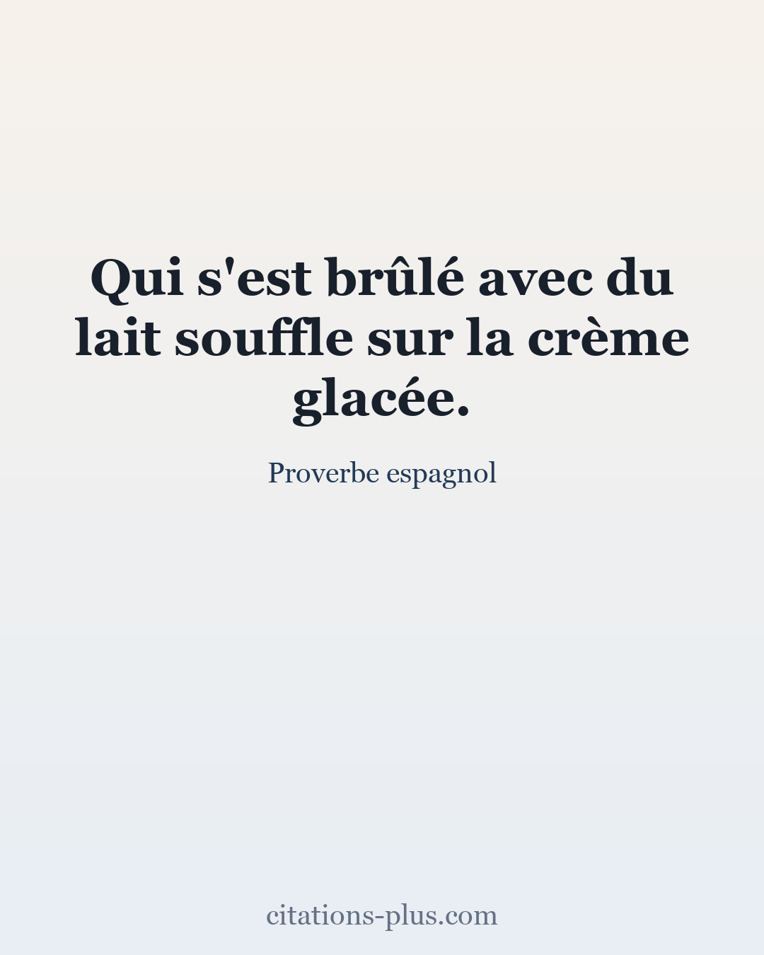 Carte Premium clair — Proverbe espagnol