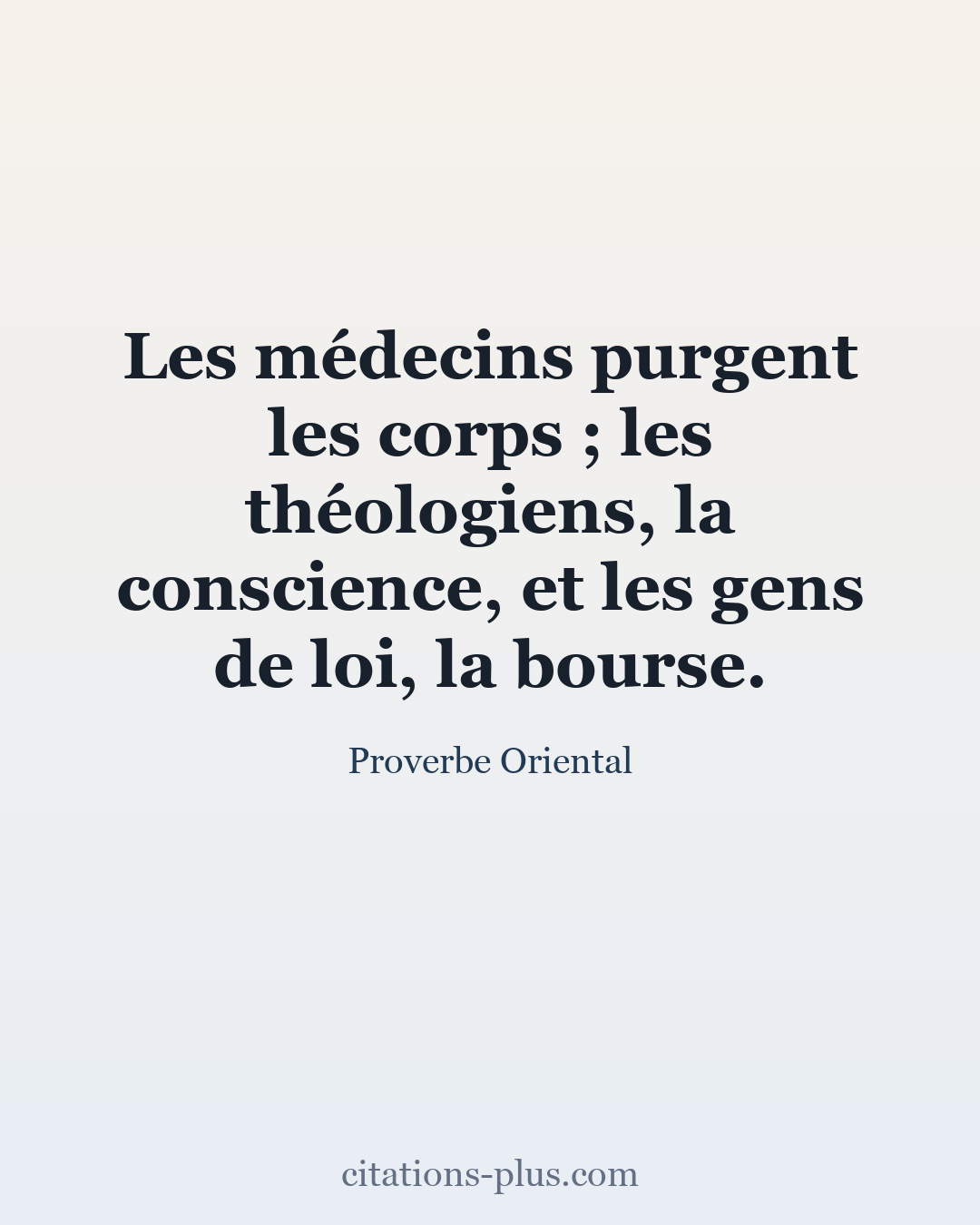 Carte Premium clair — Proverbes orientaux