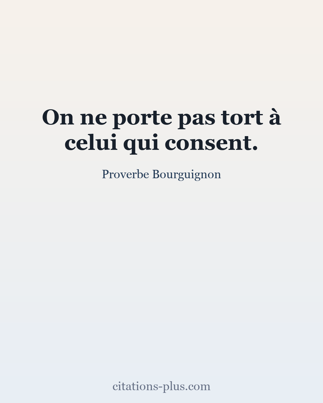 Carte Premium clair — Proverbe Bourguignon
