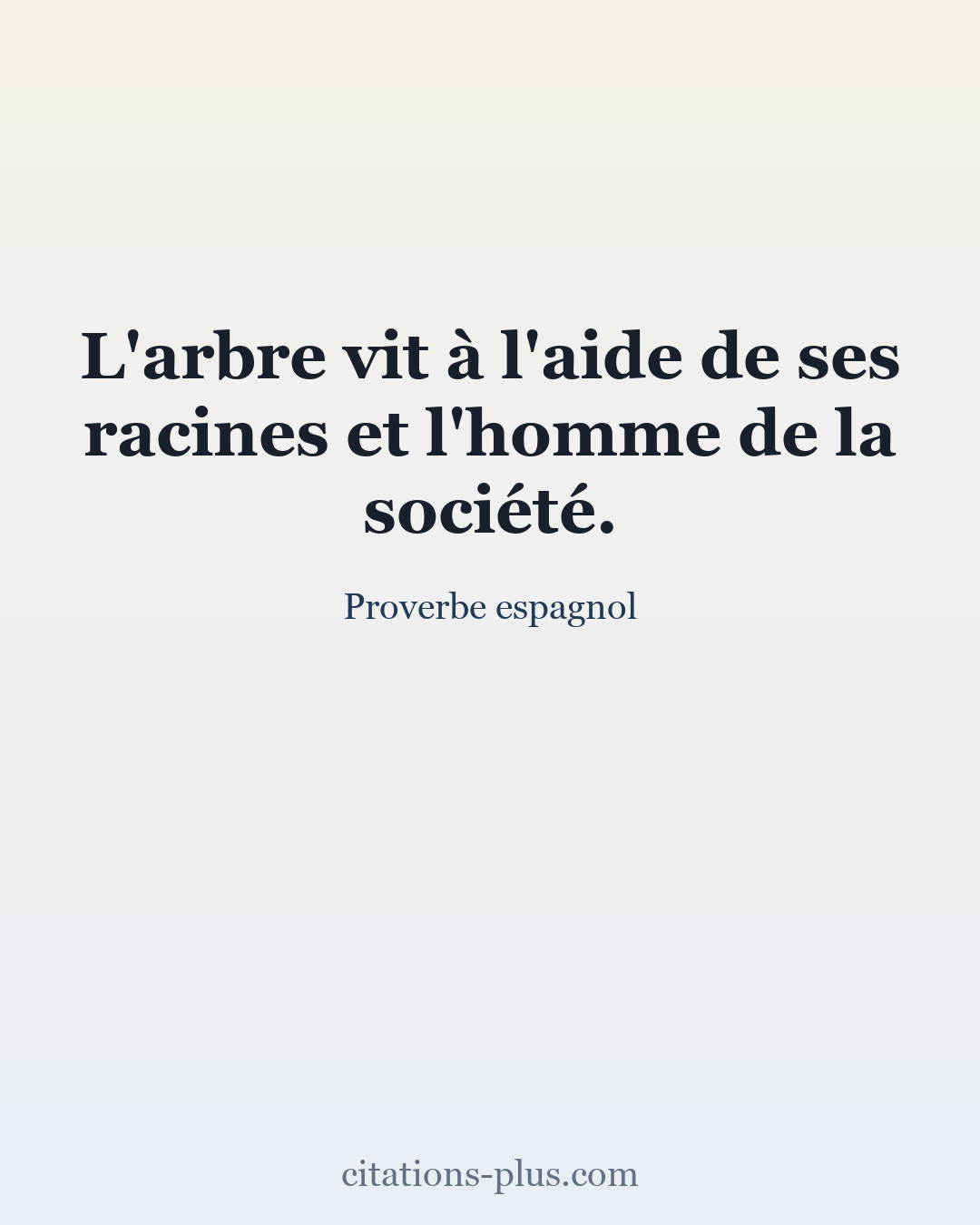 Carte Premium clair — Proverbe espagnol