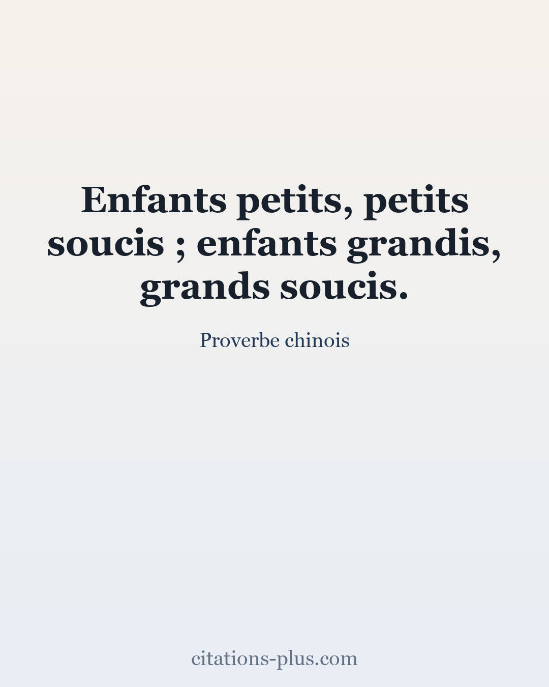 Carte Premium clair — Proverbe chinois