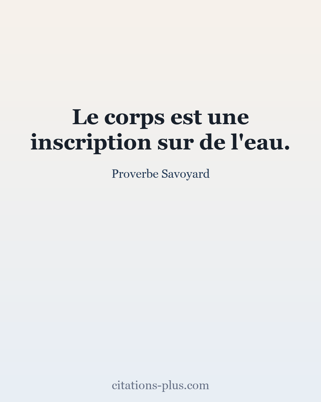 Carte Premium clair — Proverbe Savoyard