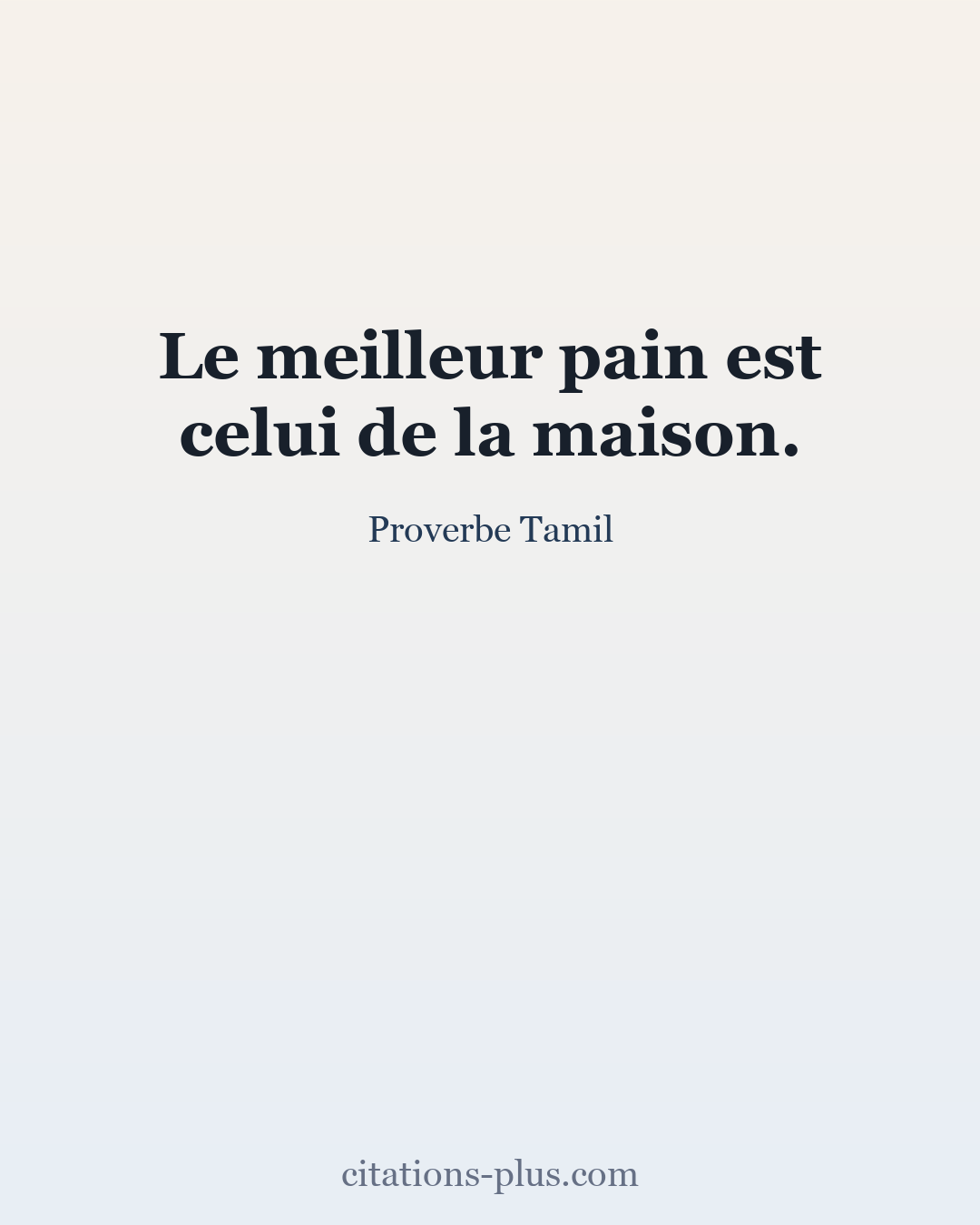 Carte Premium clair — Proverbe Tamil