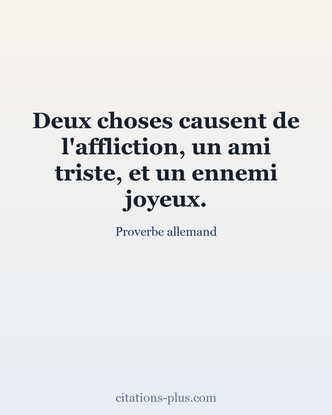 Carte Premium clair — Proverbe allemand