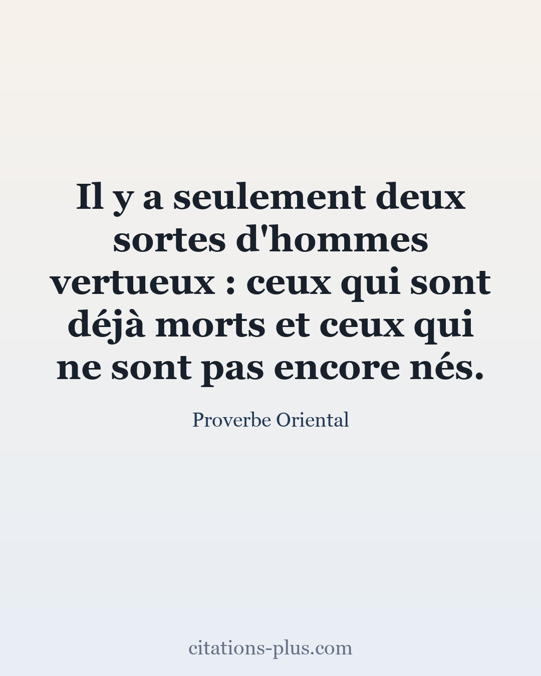 Carte Premium clair — Proverbes orientaux