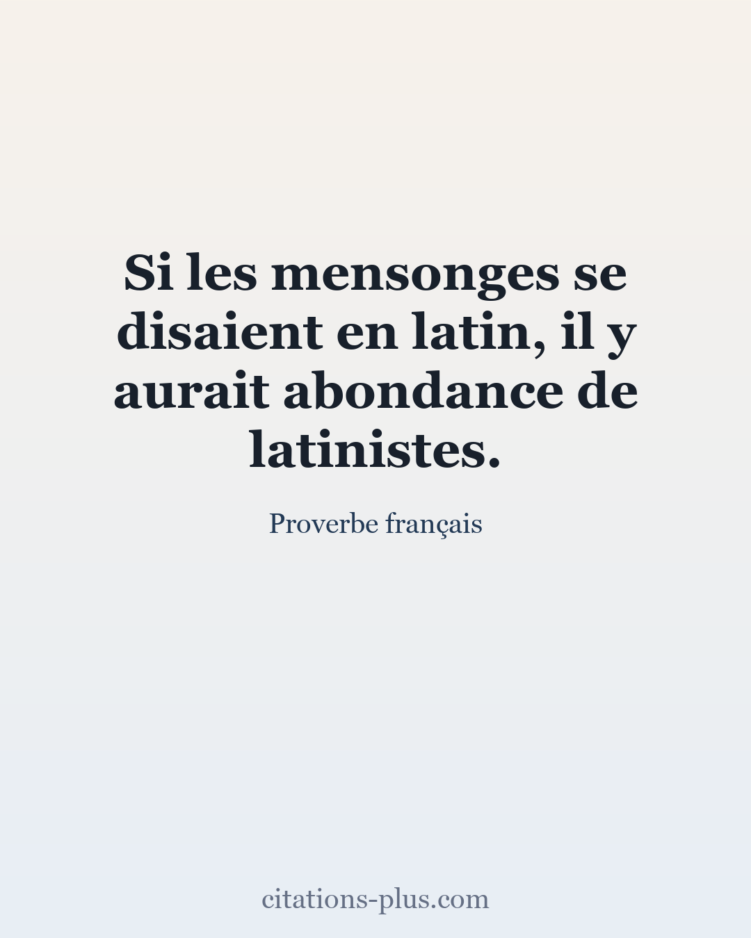 Carte Premium clair — Proverbe français