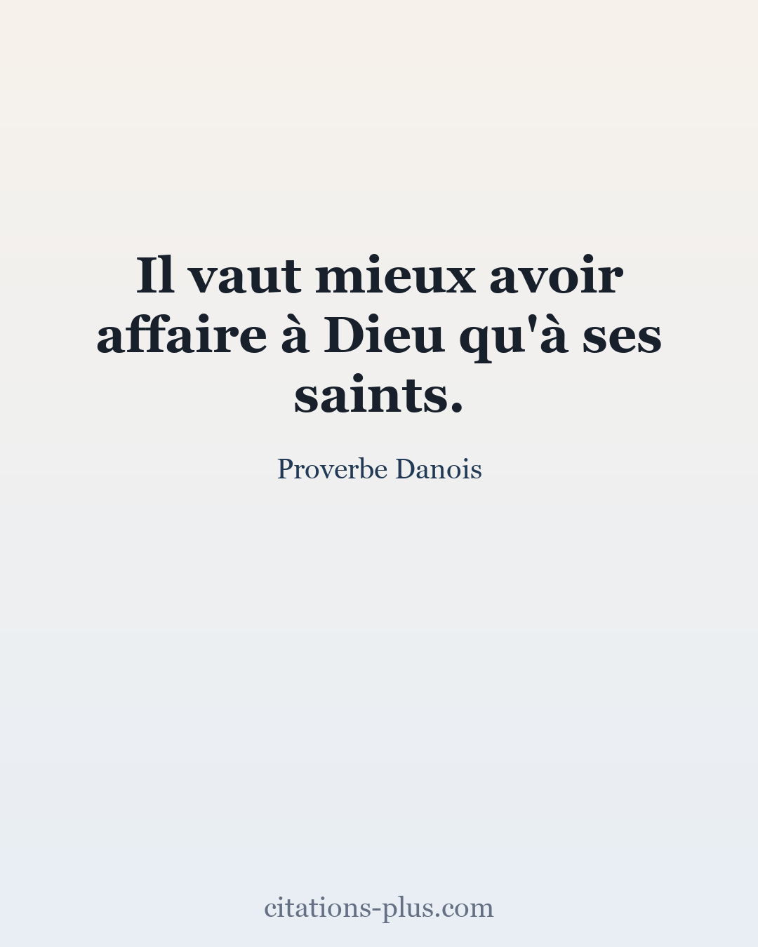 Carte Premium clair — Proverbe Danois