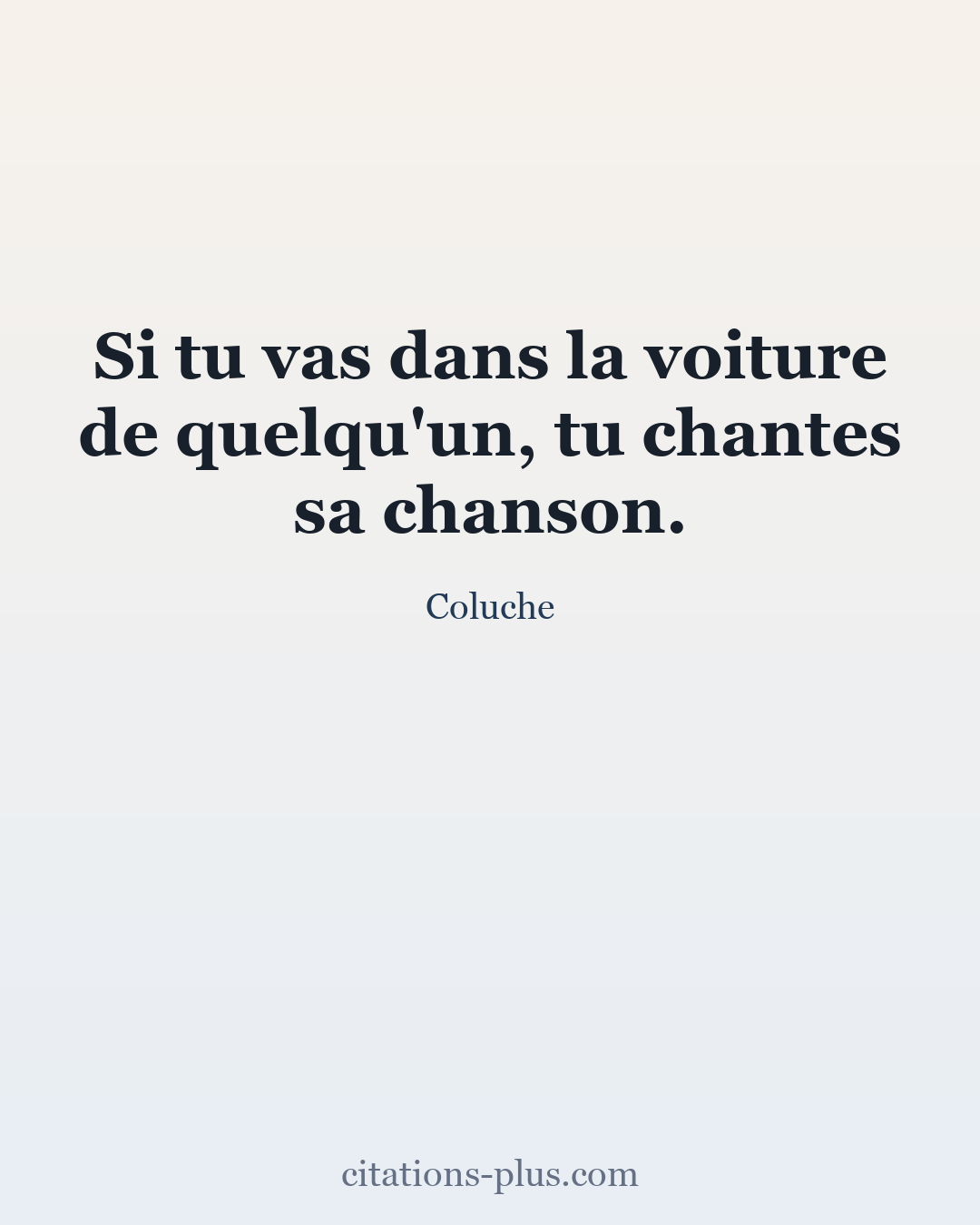 Carte Premium clair — Coluche