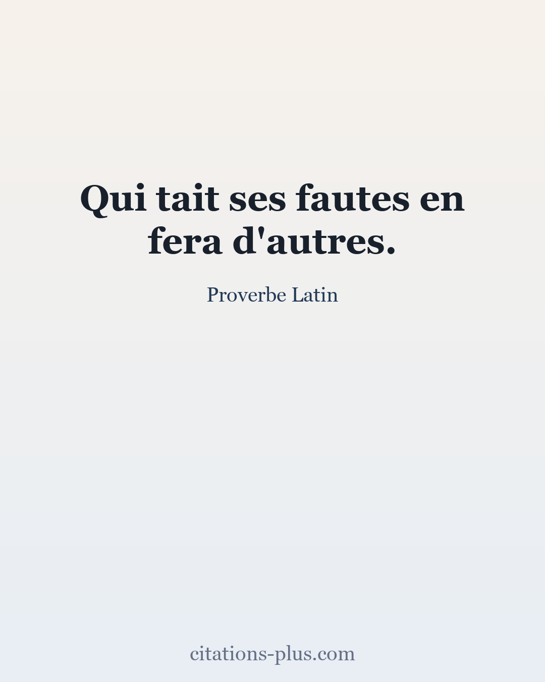 Carte Premium clair — Proverbe Latin