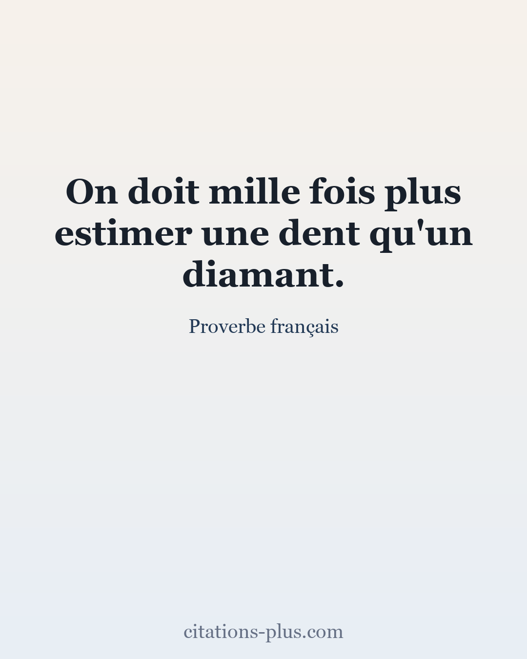 Carte Premium clair — Proverbe français