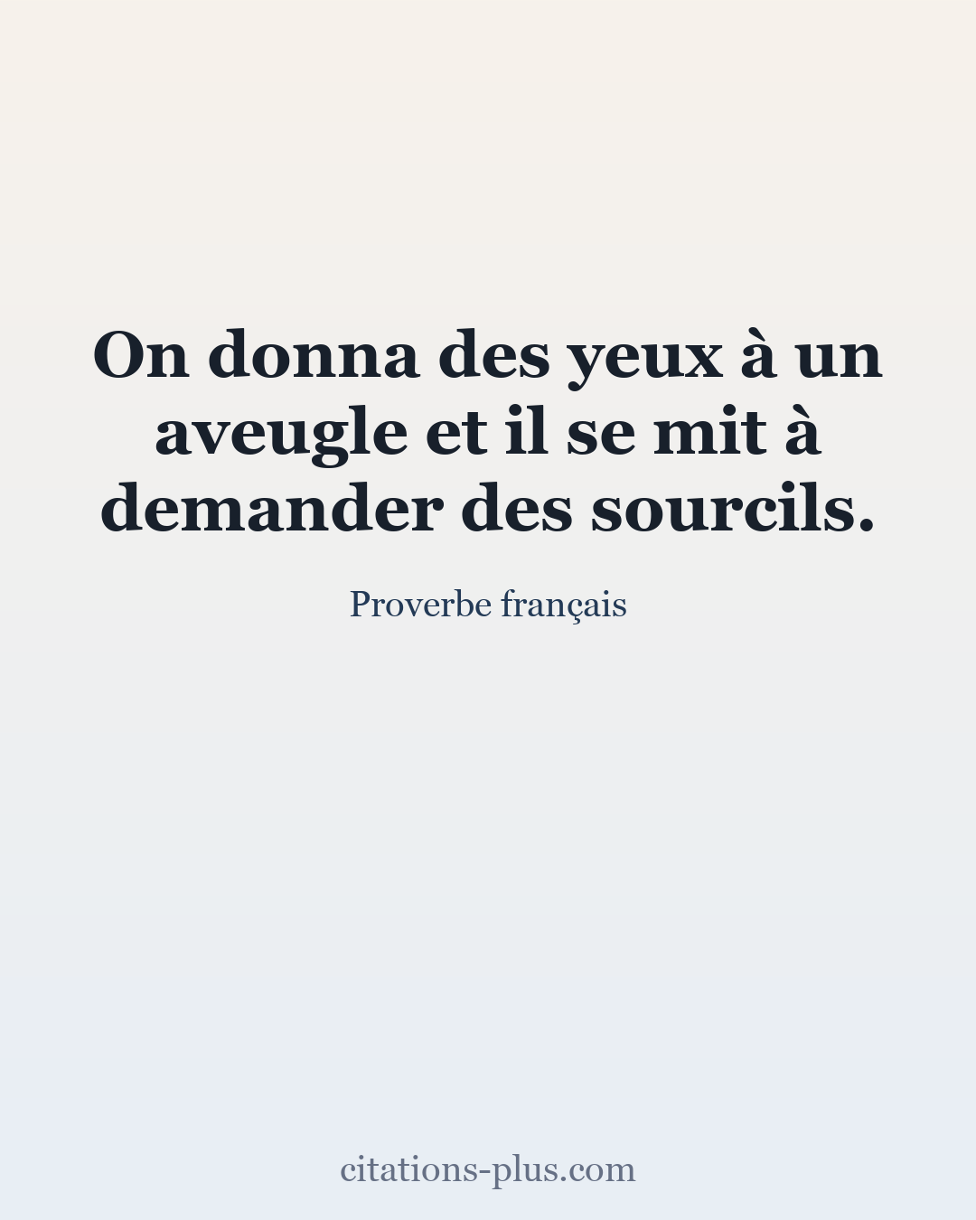 Carte Premium clair — Proverbe français