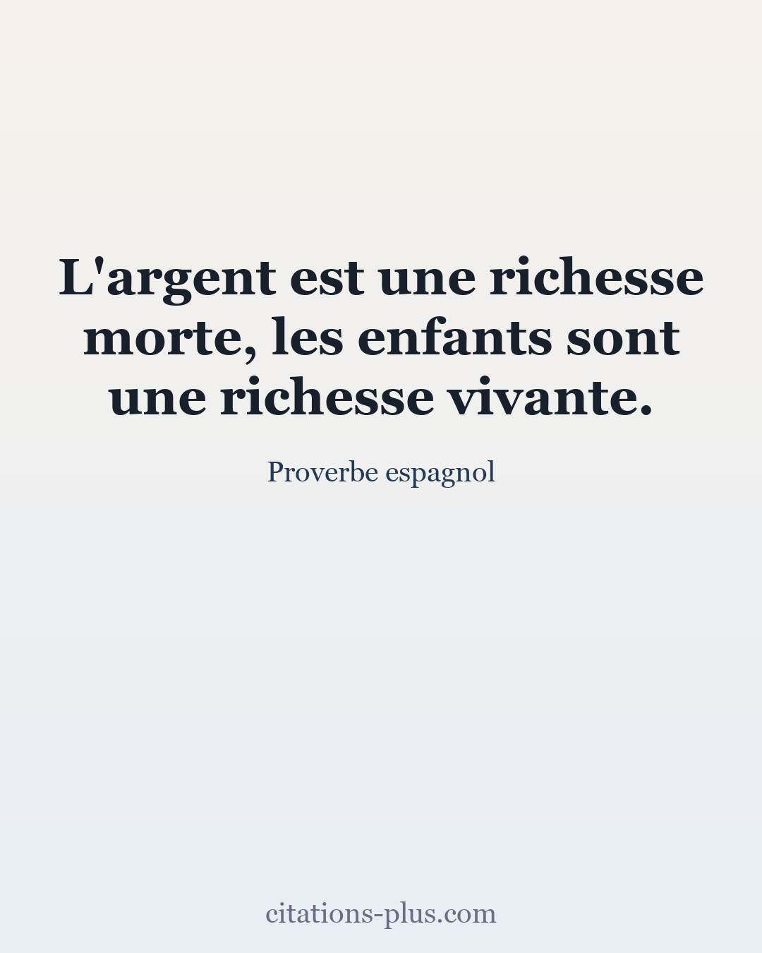 Carte Premium clair — Proverbe espagnol
