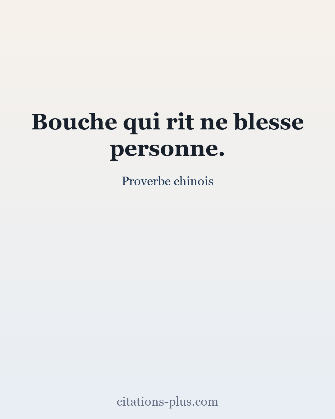 Carte Premium clair — Proverbe chinois