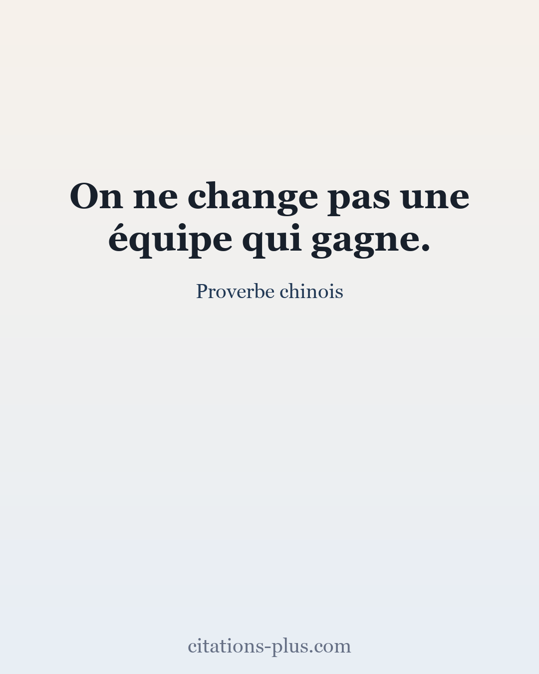 Carte Premium clair — Proverbe chinois
