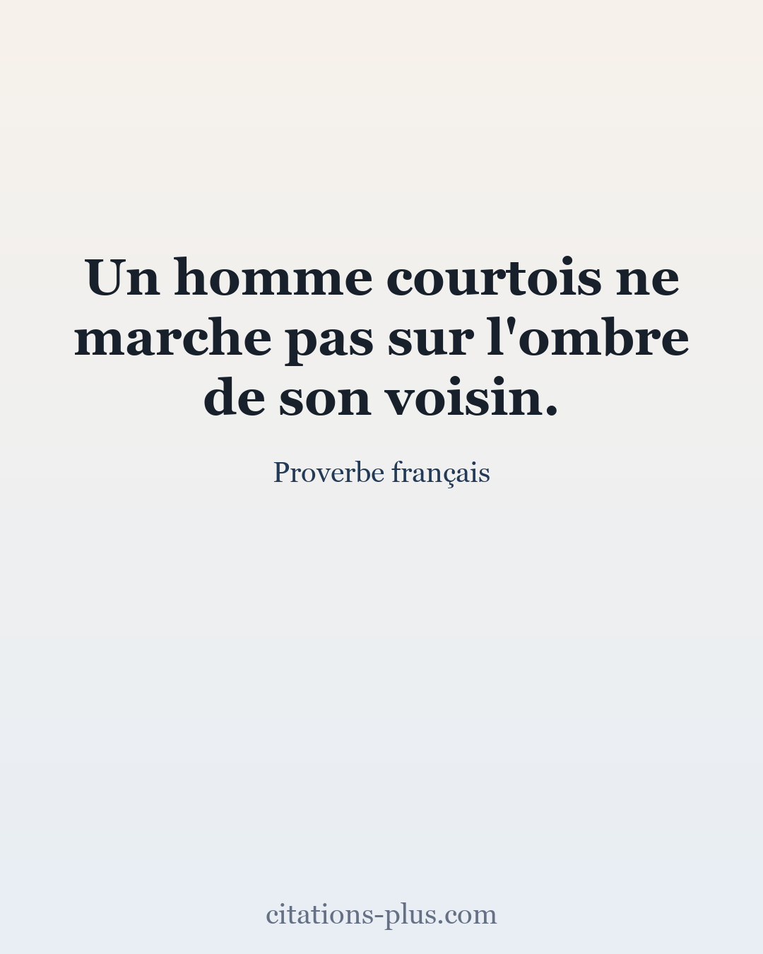 Carte Premium clair — Proverbe français