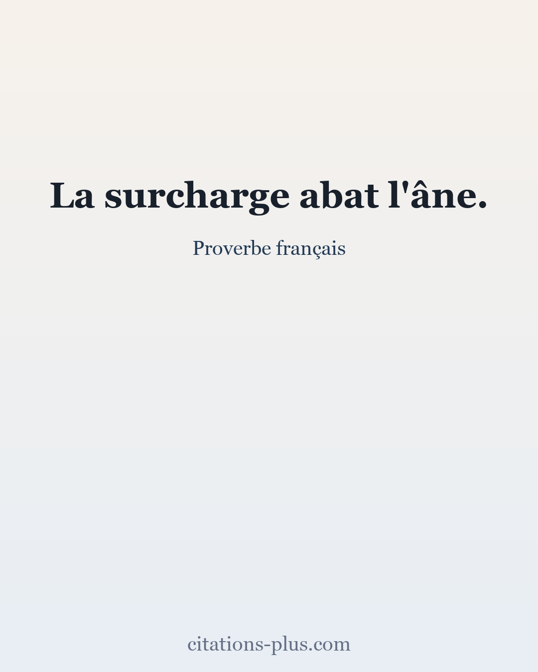 Carte Premium clair — Proverbe français
