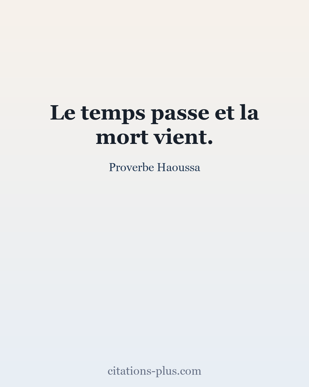 Carte Premium clair — Proverbe Haoussa