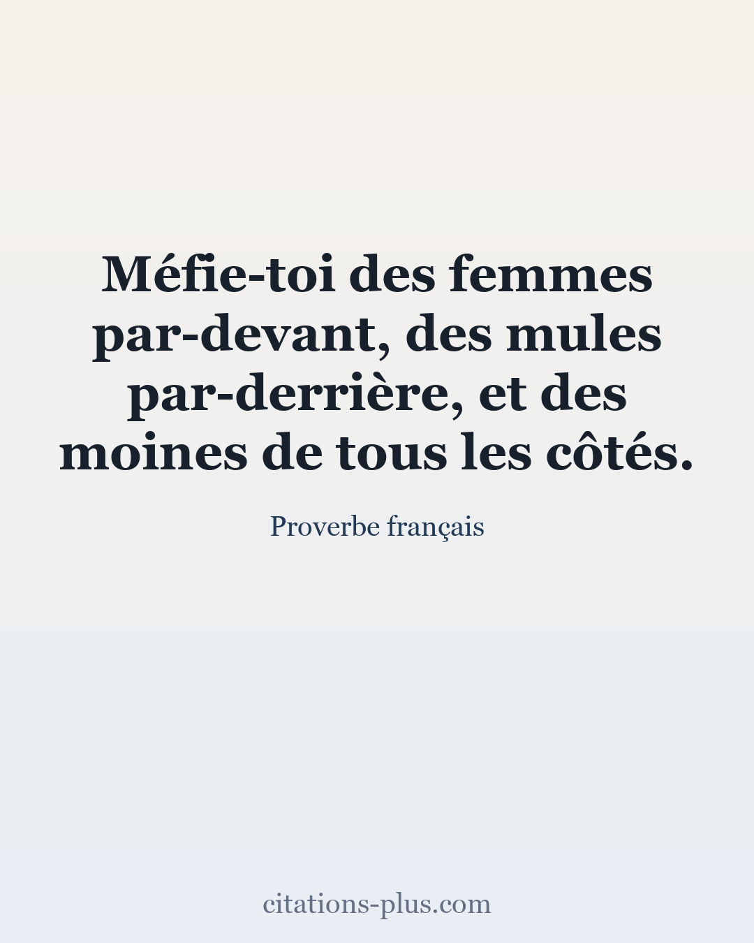 Carte Premium clair — Proverbe français