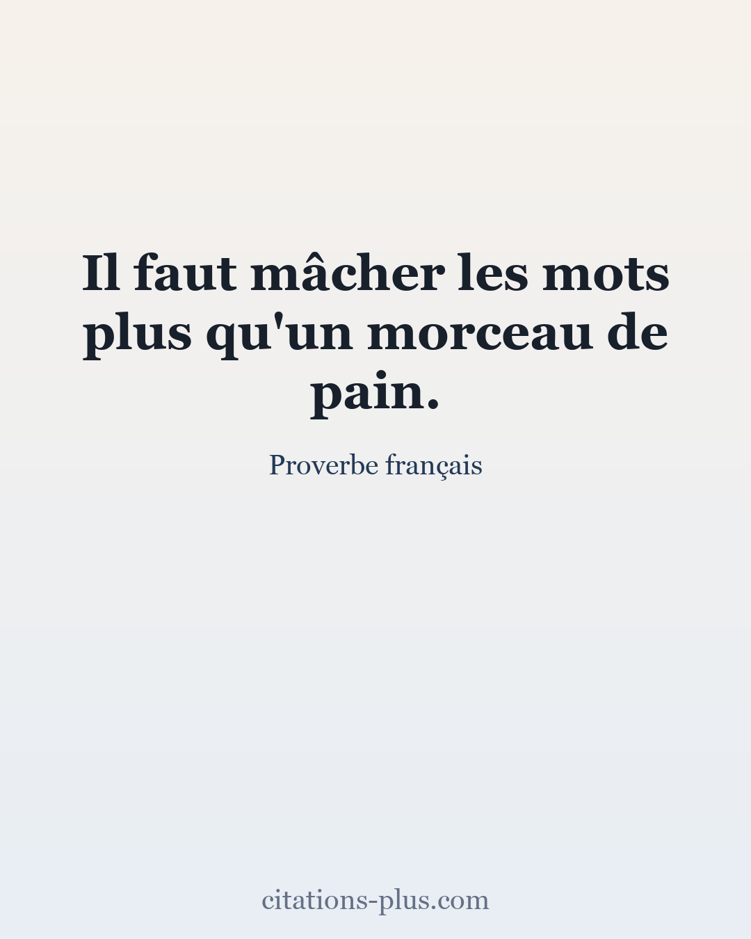 Carte Premium clair — Proverbe français