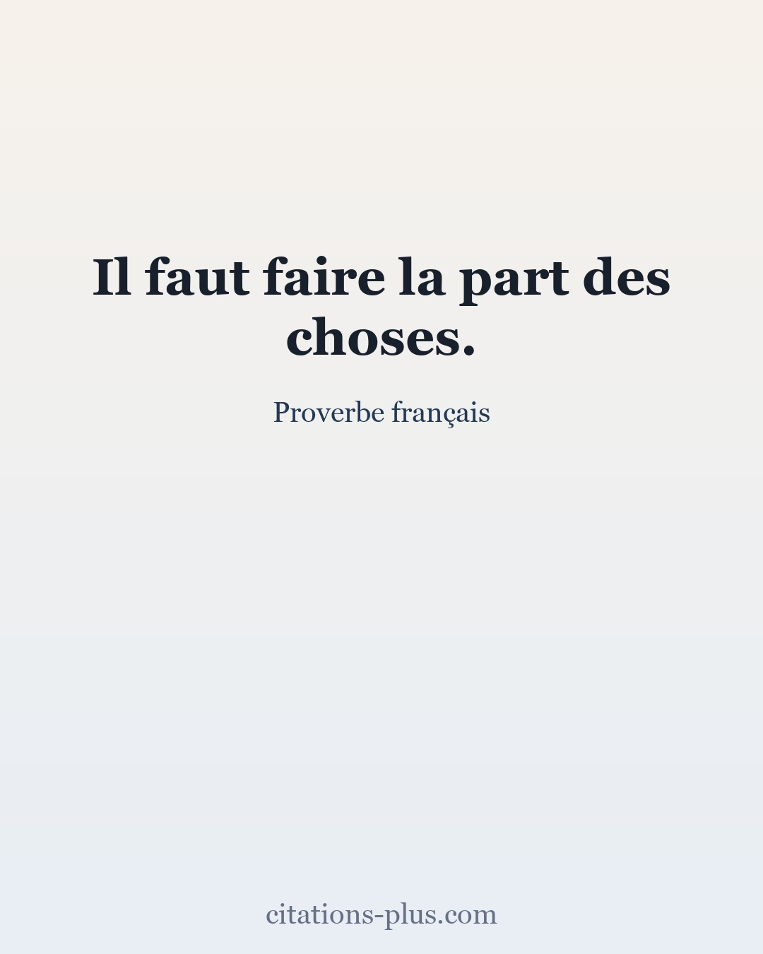 Carte Premium clair — Proverbe français