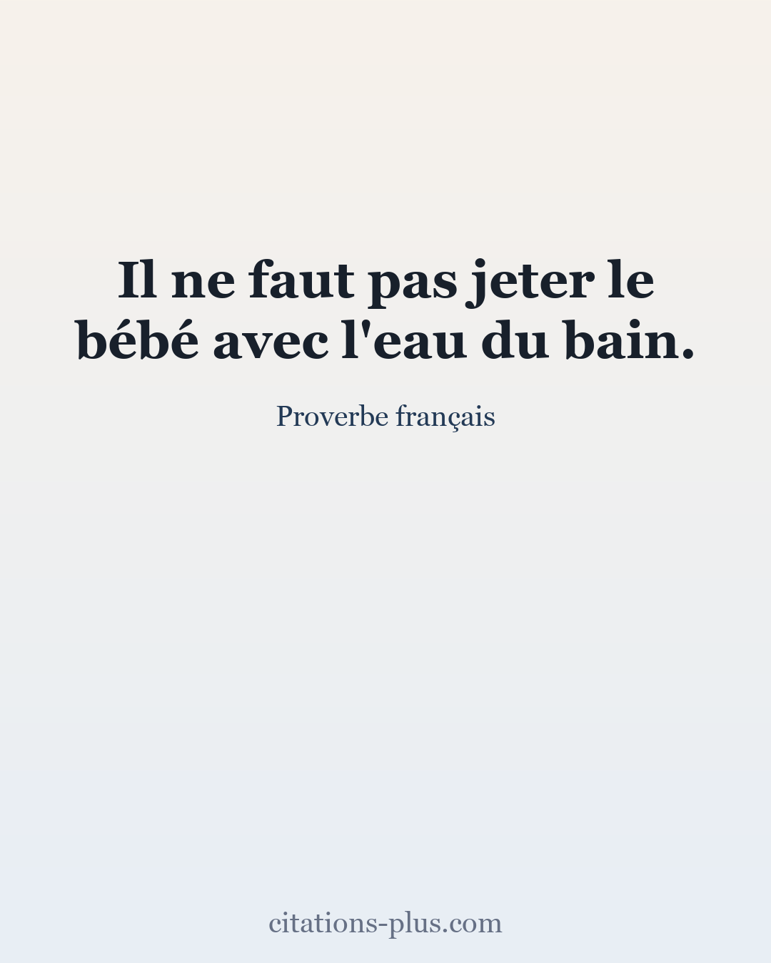 Carte Premium clair — Proverbe français