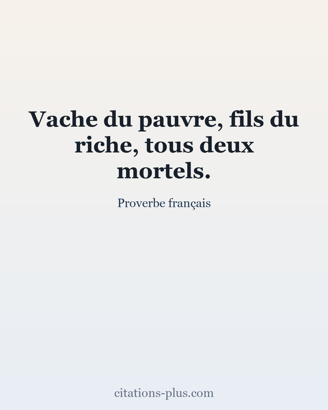 Carte Premium clair — Proverbe français