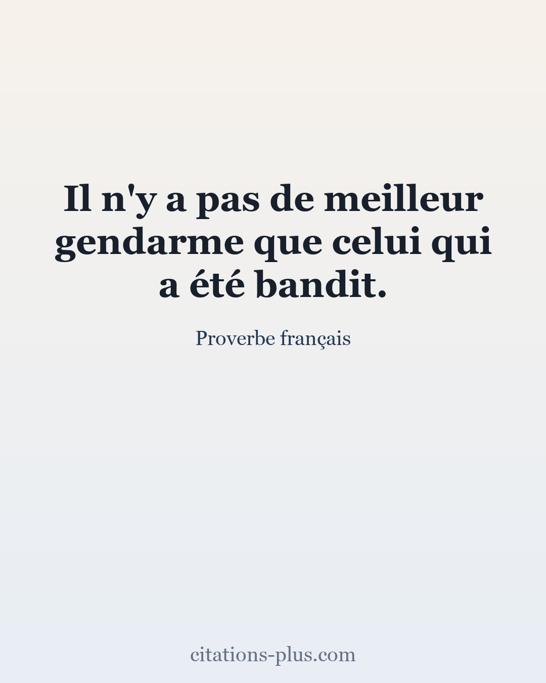 Carte Premium clair — Proverbe français