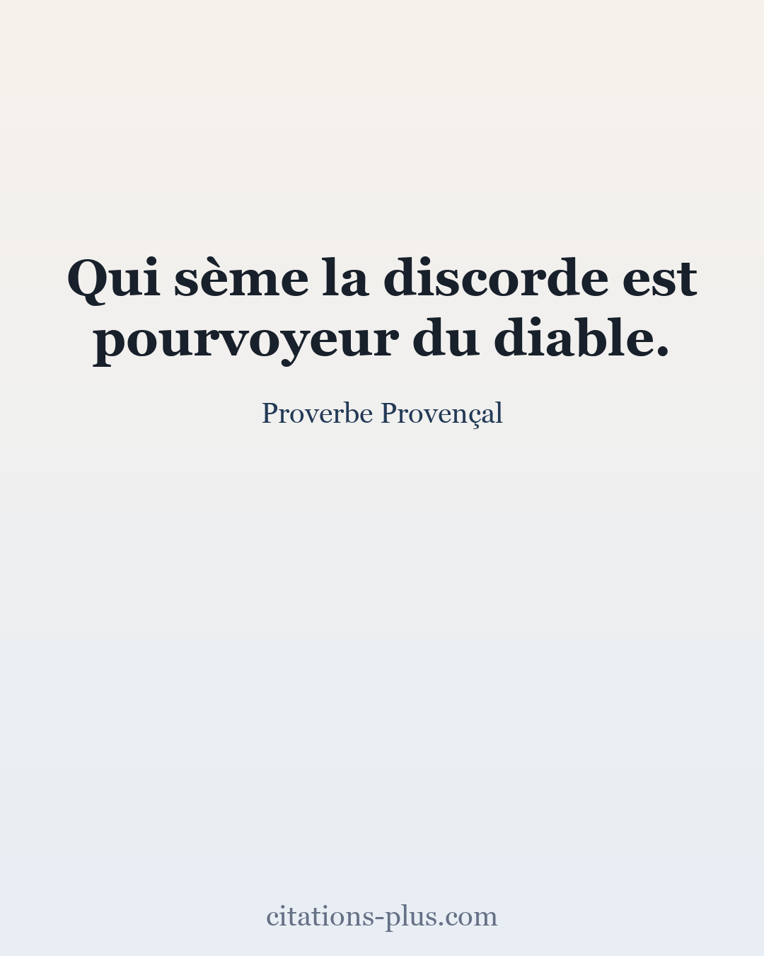 Carte Premium clair — Proverbe Provençal
