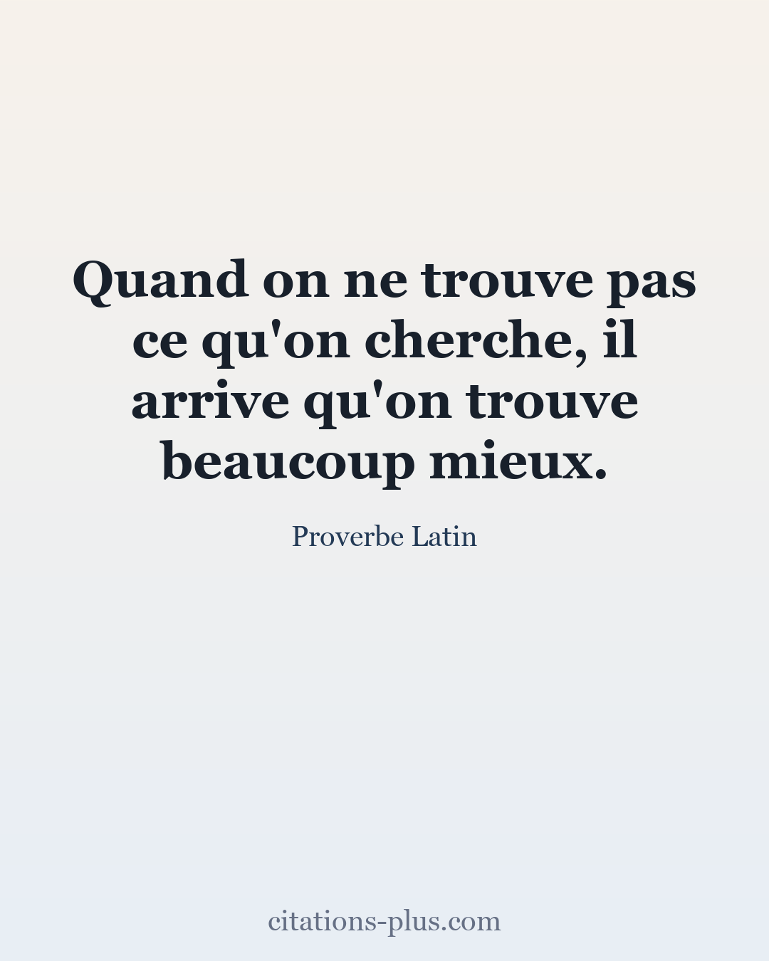 Carte Premium clair — Proverbe Latin