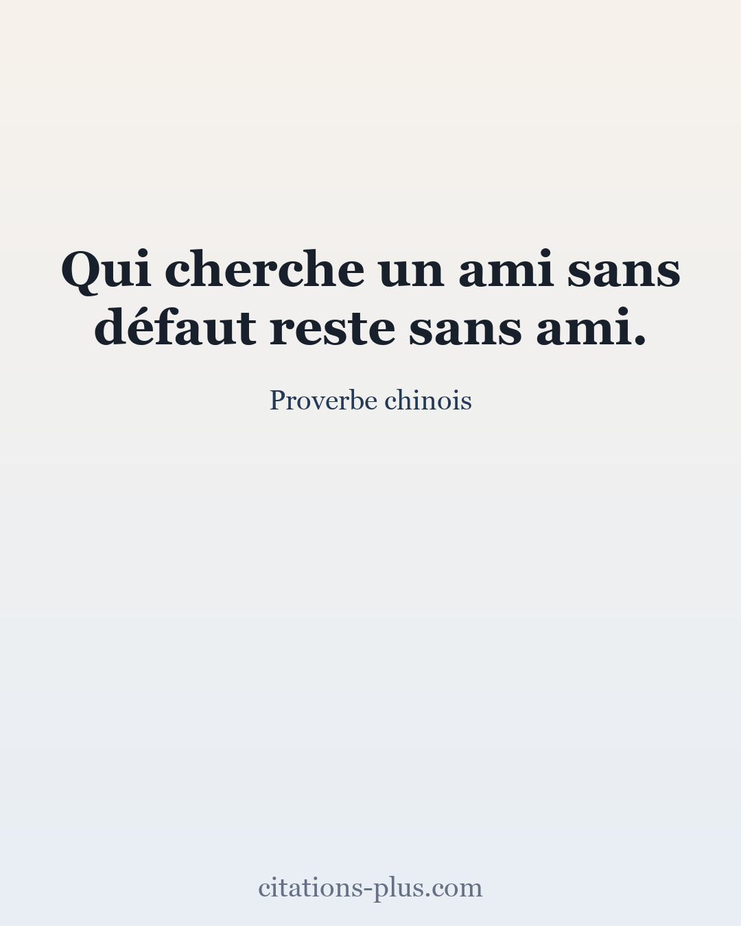 Carte Premium clair — Proverbe chinois