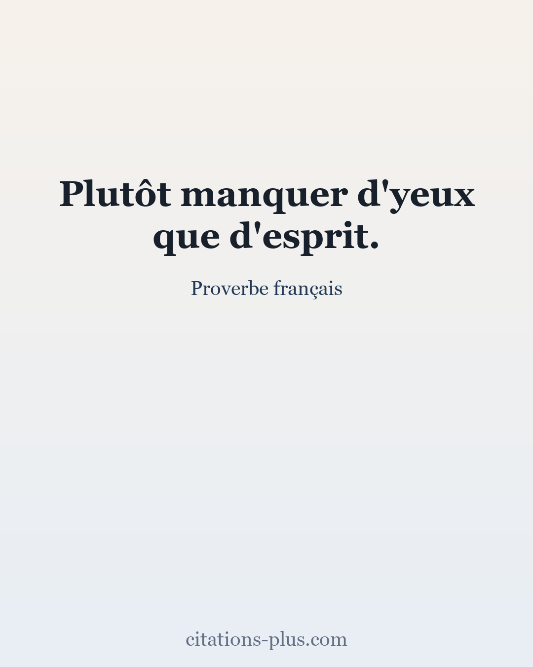 Carte Premium clair — Proverbe français