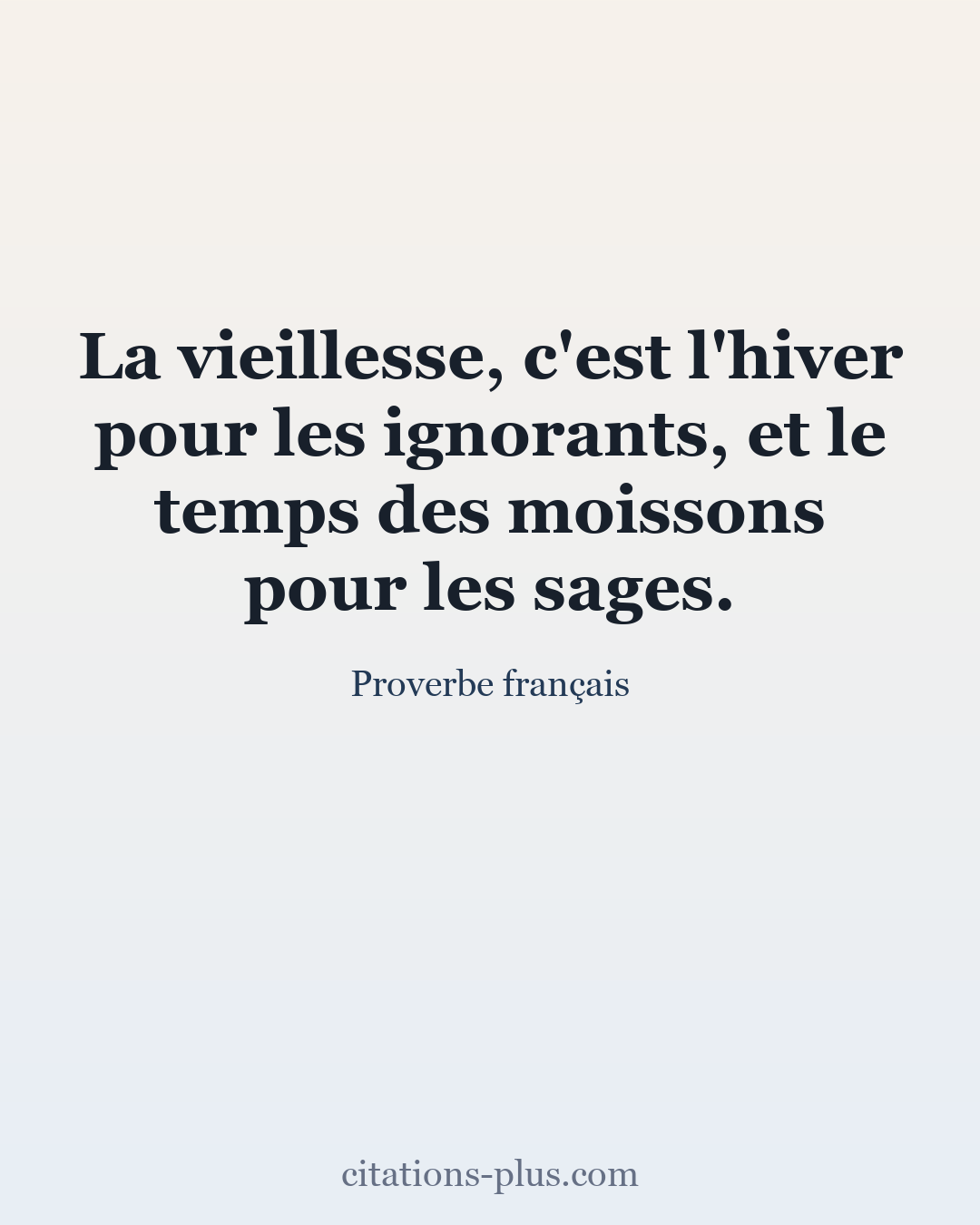 Carte Premium clair — Proverbe français