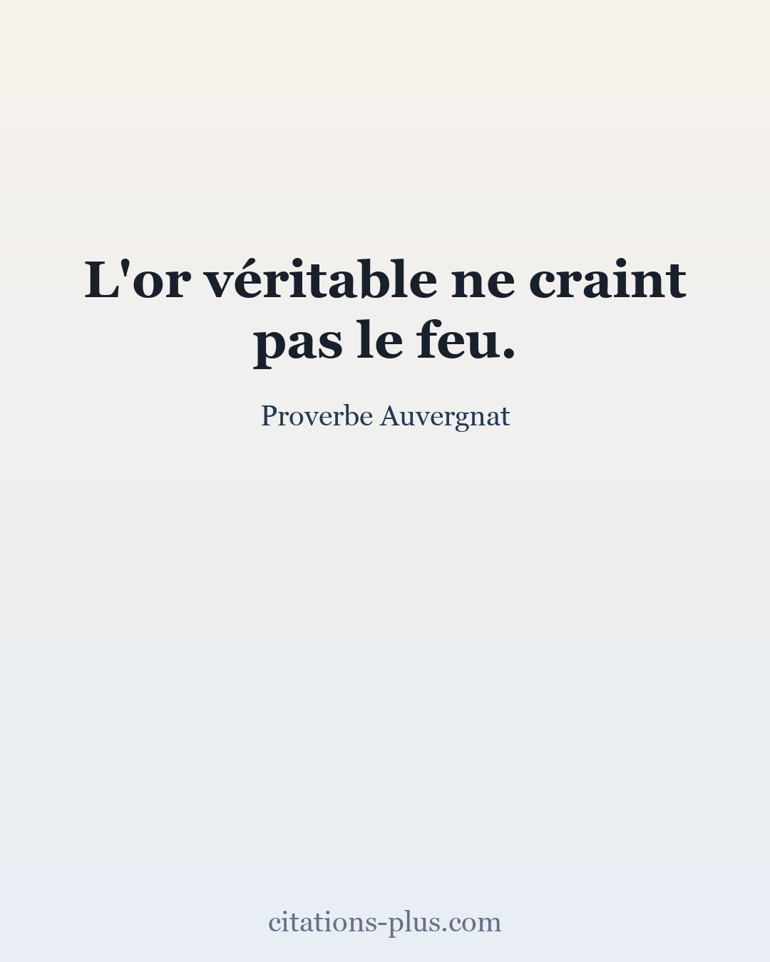 Carte Premium clair — Proverbe Auvergnat