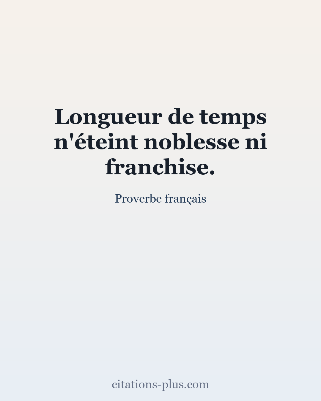 Carte Premium clair — Proverbe français