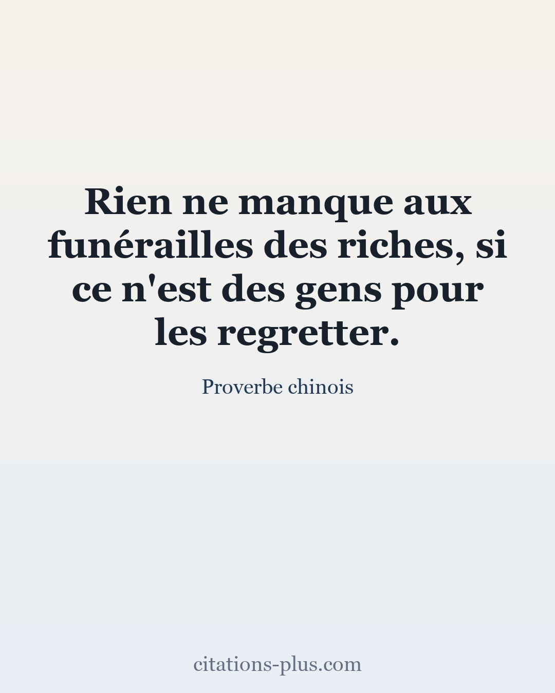 Carte Premium clair — Proverbe chinois