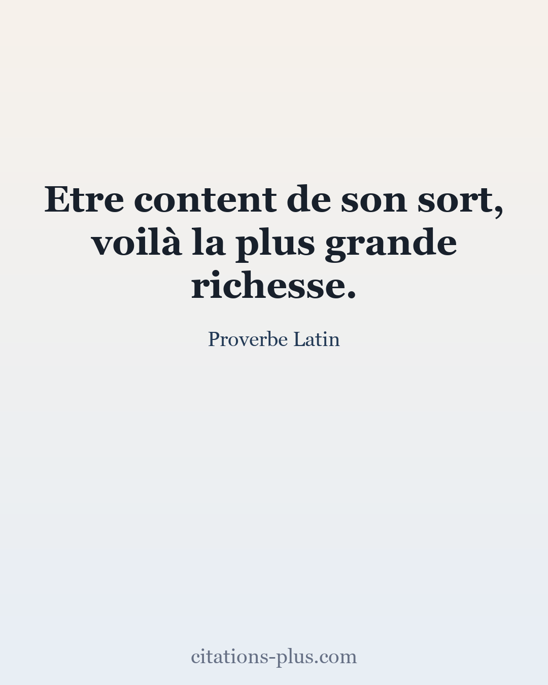 Carte Premium clair — Proverbe Latin
