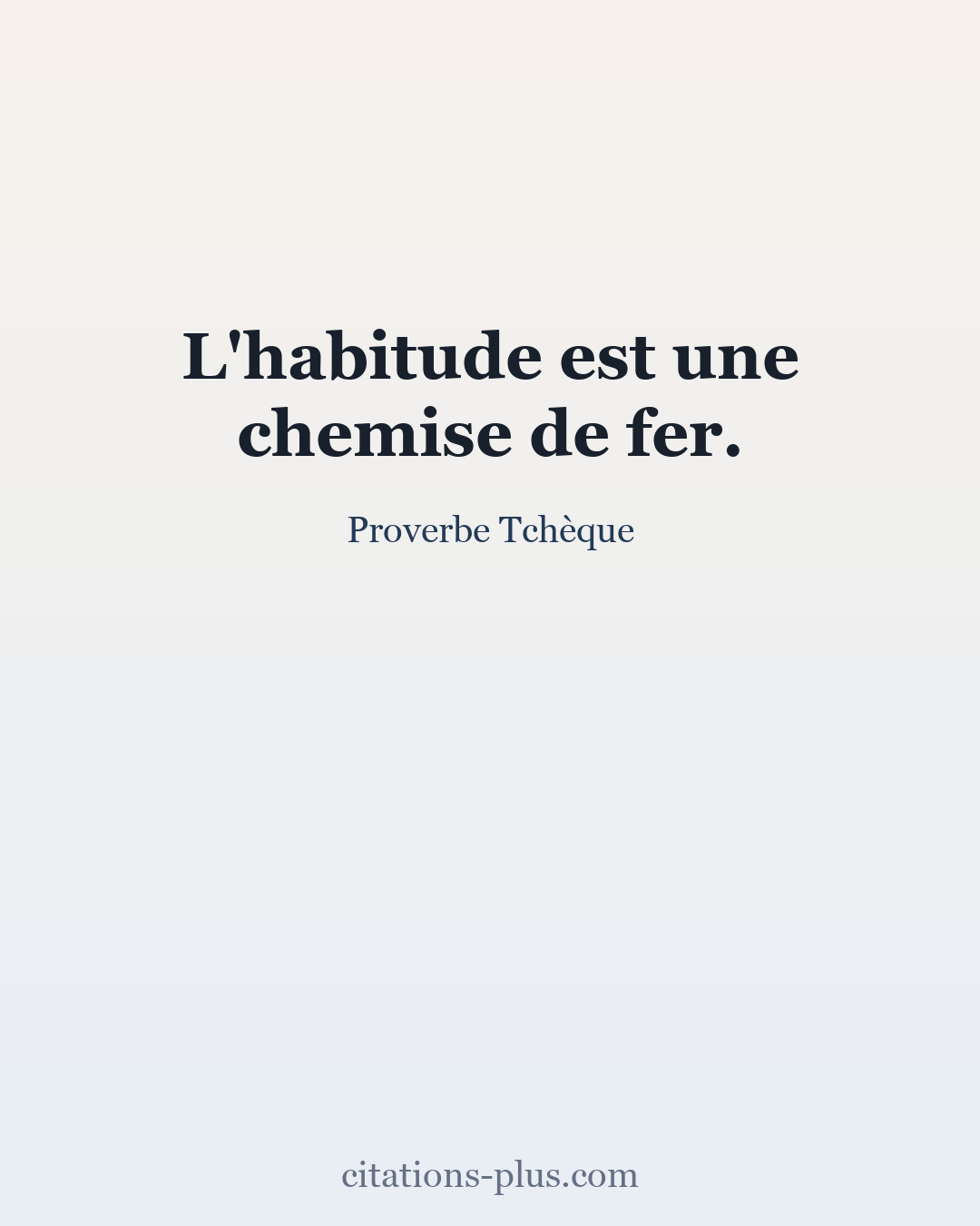 Carte Premium clair — Proverbe Tchèque
