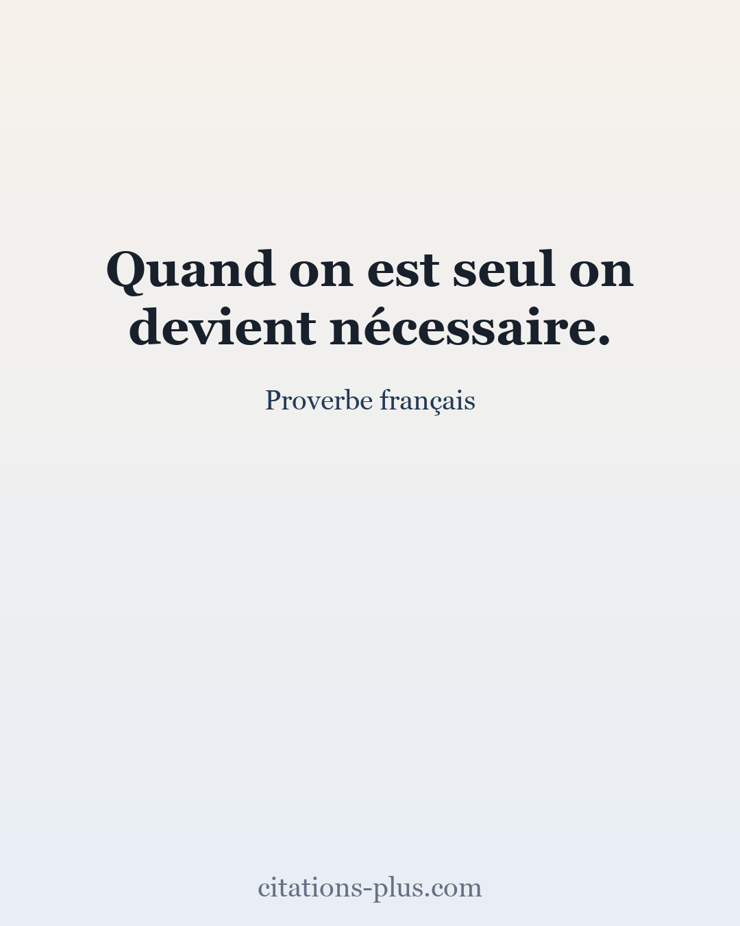 Carte Premium clair — Proverbe français