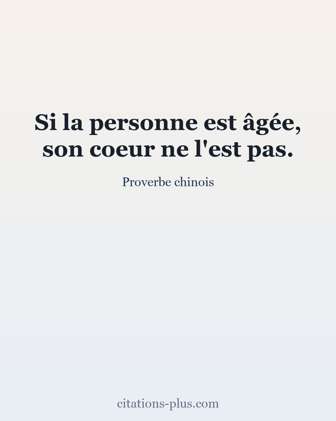 Carte Premium clair — Proverbe chinois